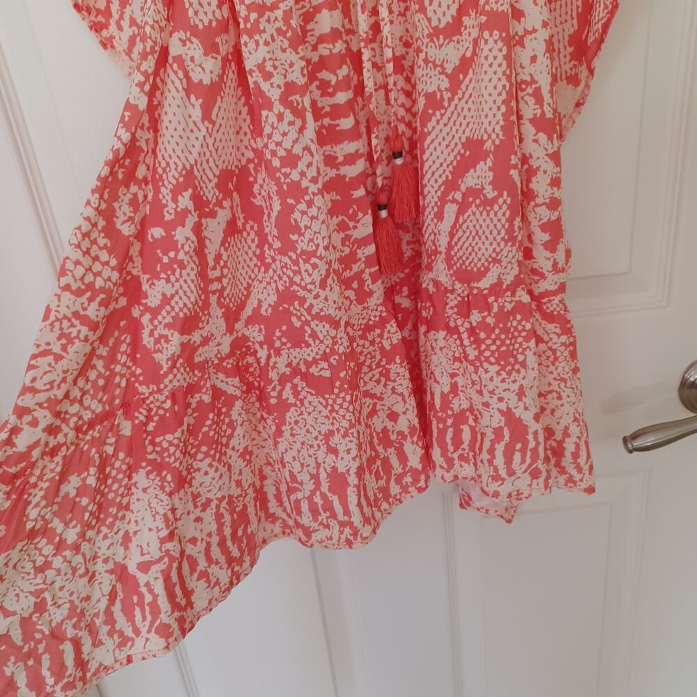 Maaji Spirit Animal Bluebell Kaftan Coral Cream Animal Print L NWT - Picture 13 of 16